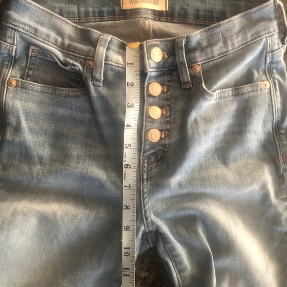 MADEWELL 9” High-Rise Skinny Crop Jean, Button Front Edition w/ Fringed … - Picture 11 of 13